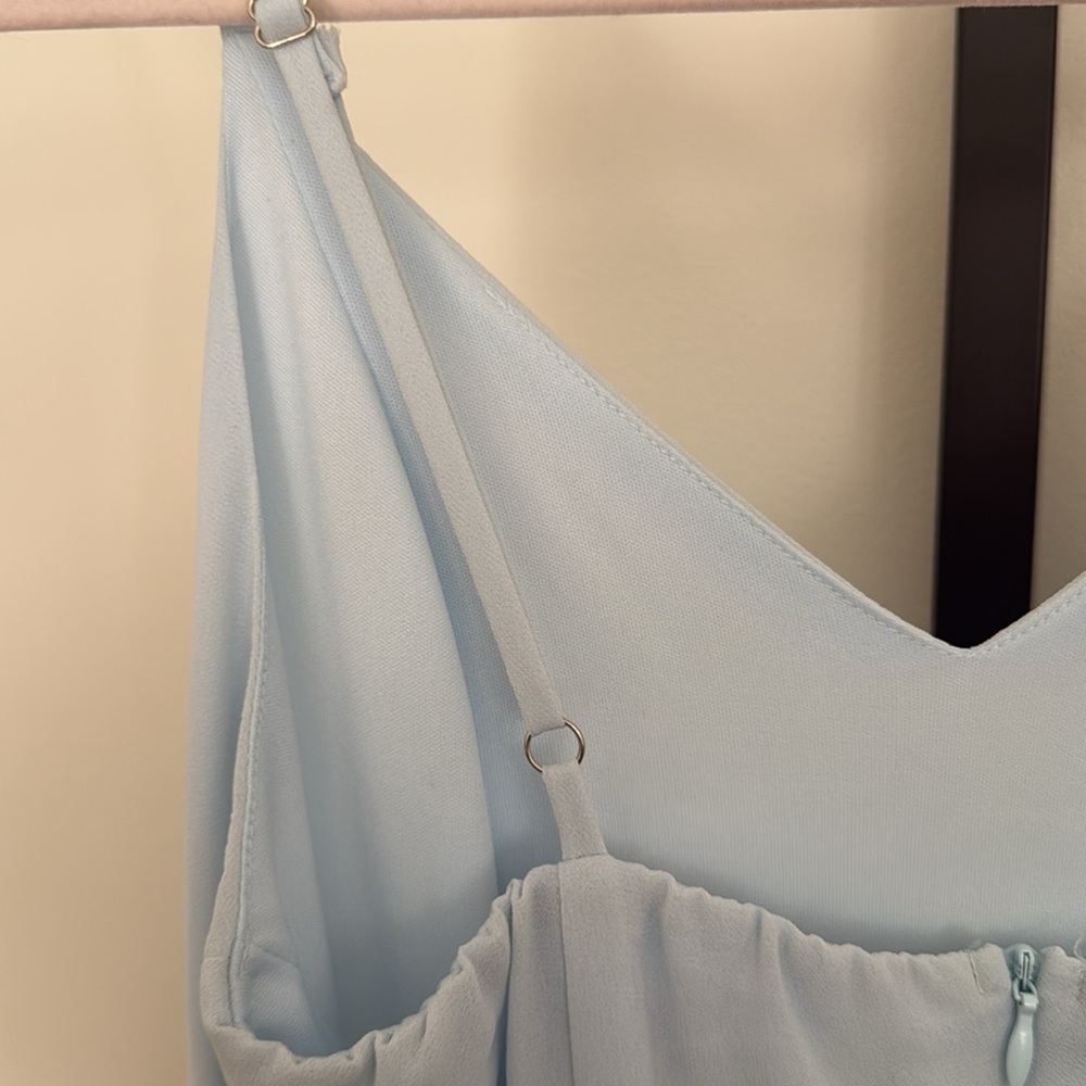 Lulu's Pale Blue Ruffle Gown - Picture 7 of 11